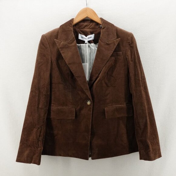 Veronica Beard Reagan Corduroy Dickey Jacket Dark Cocoa 4 - Picture 5 of 16
